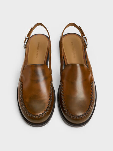 Gale Slingback Loafers, Tan, hi-res