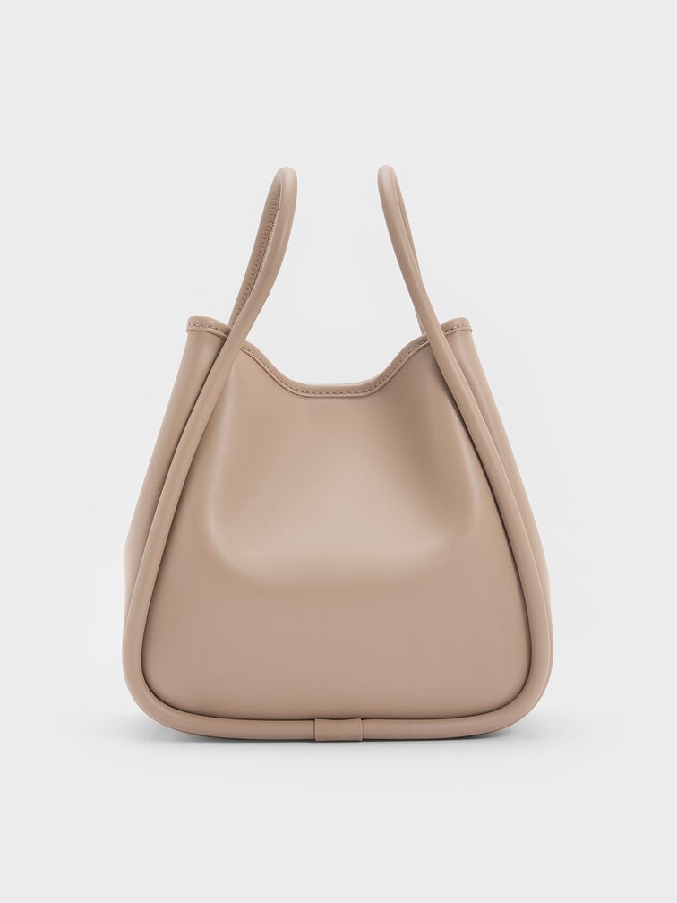 กระเป๋าโท้ทขนาดมินิดีไซน์ขอบรุ่น Lyla, สีโทป, hi-res