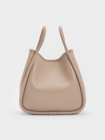 กระเป๋าโท้ทขนาดมินิดีไซน์ขอบรุ่น Lyla, สีโทป, hi-res