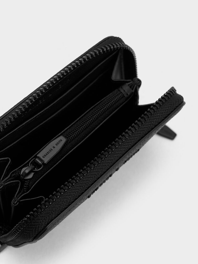Errya Zip-Around Wallet, สีดำอะไหล่สีดำ, hi-res