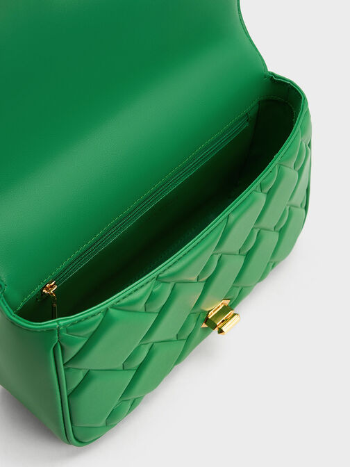 Tillie Quilted Chain Bag, สีเขียว, hi-res