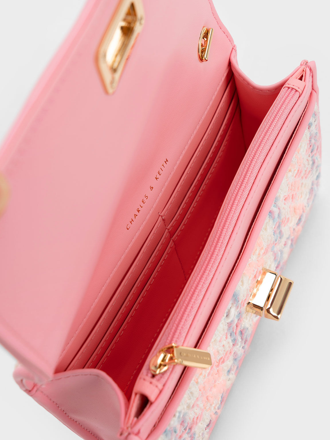 Pink 2025 metallic clutch