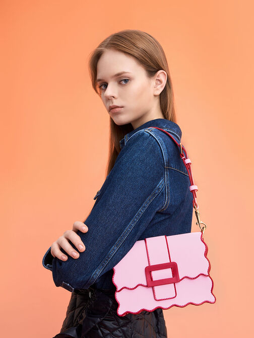 Waverly Scallop-Trim Bag, , hi-res