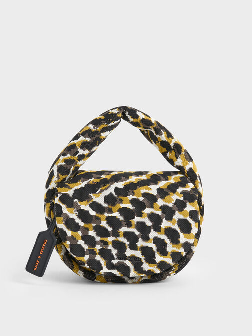Yama Knitted Padded Handle Bag, Khaki, hi-res