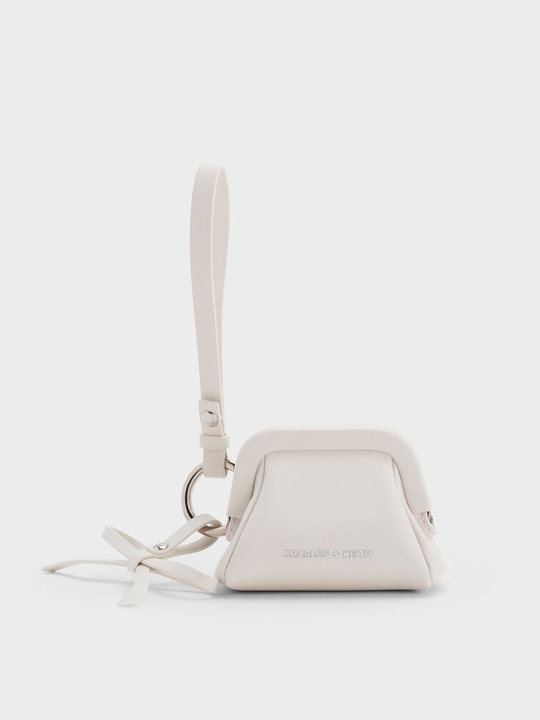 Bow Micro Bag Charm, Meringue White, hi-res