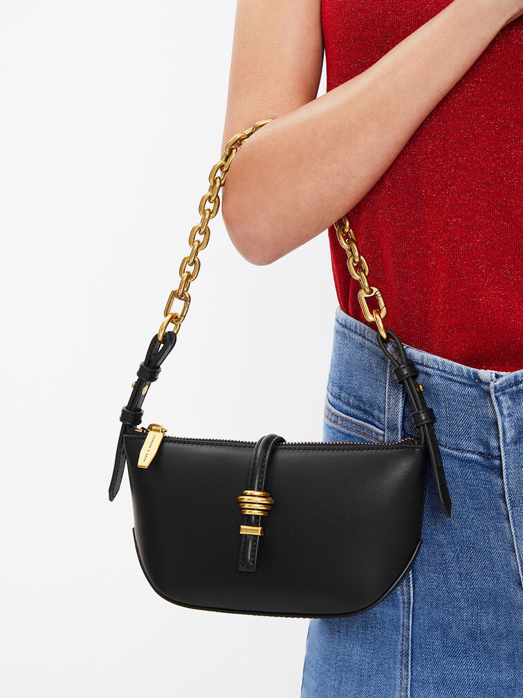 Trudy Belted Geometric Bag, , hi-res