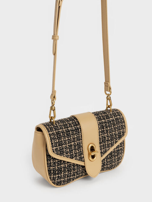 Aubrielle Tweed Panelled Crossbody Bag, , hi-res