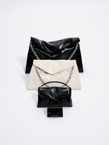 Andromeda Chunky-Chain Trapeze Tote Bag, Cream, hi-res
