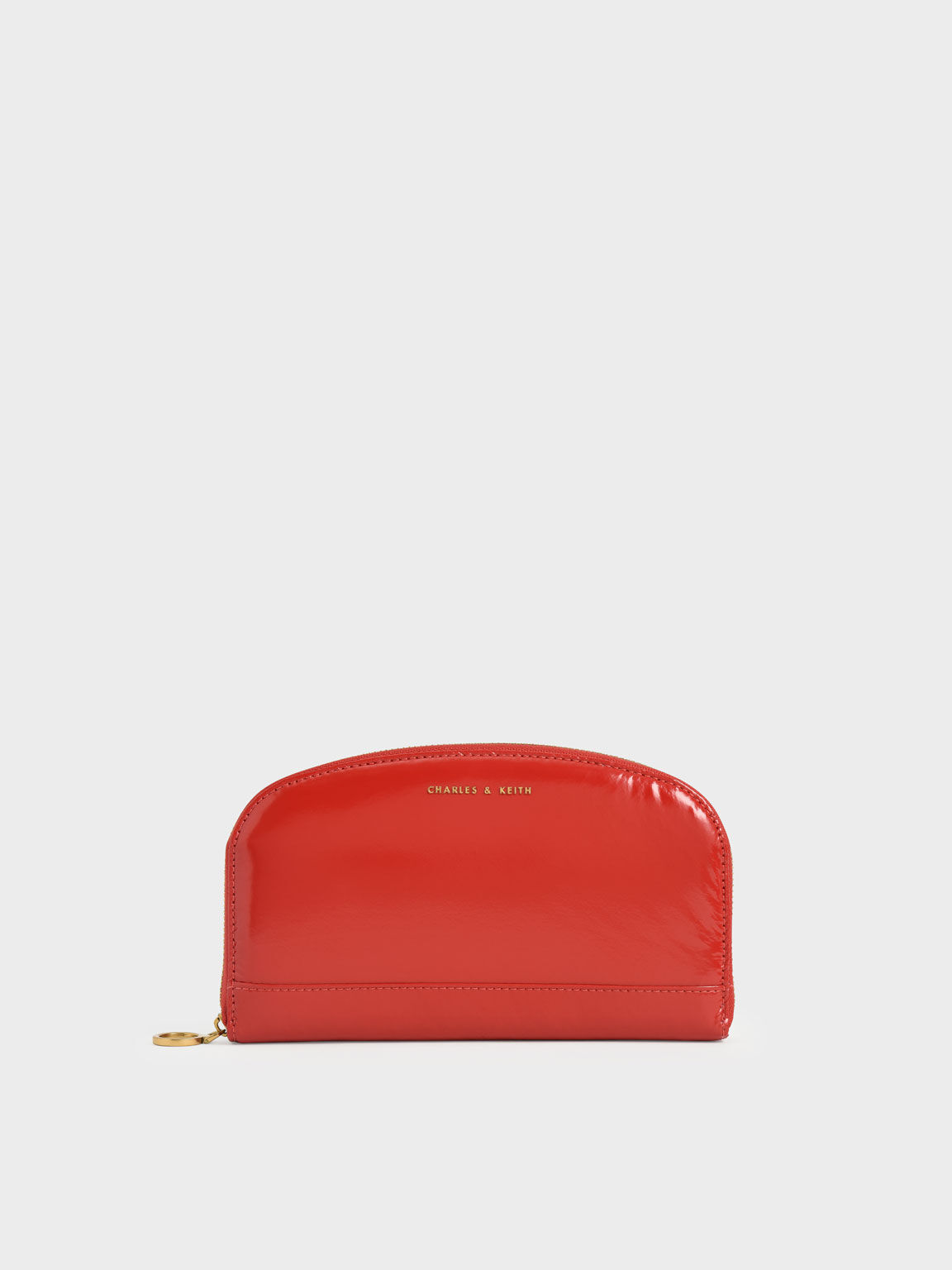 Arch Curved Mini Long Wallet, Red, hi-res