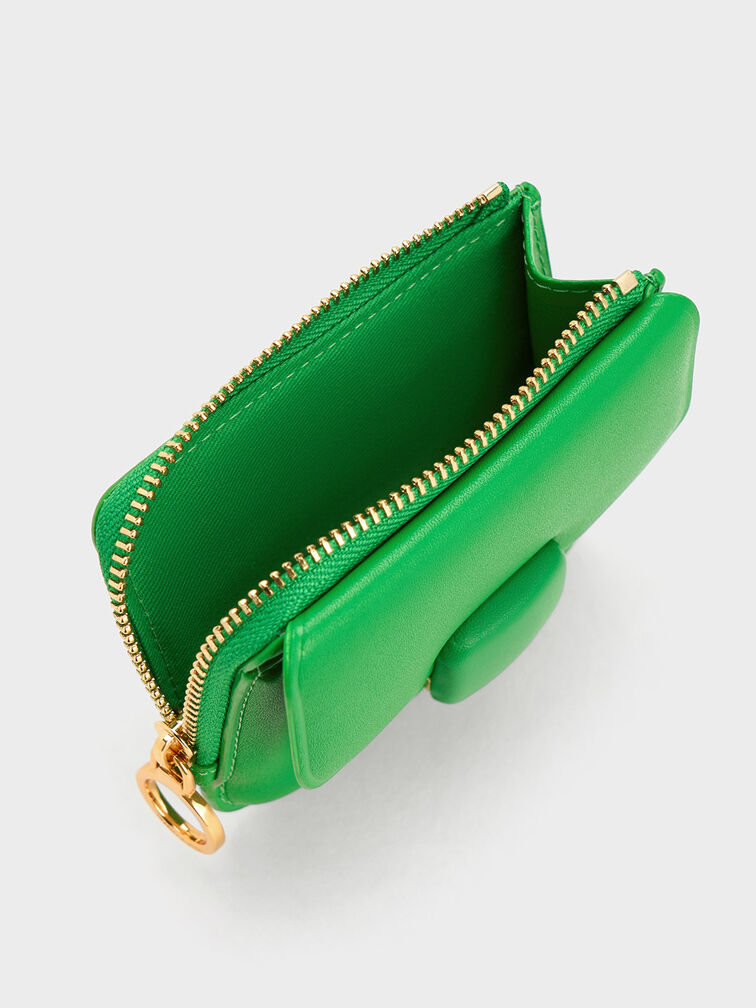 Koa Square Card Holder, สีเขียว, hi-res