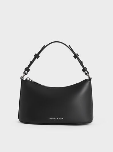 Robyn Elongated Chain-Handle Bag, Noir, hi-res