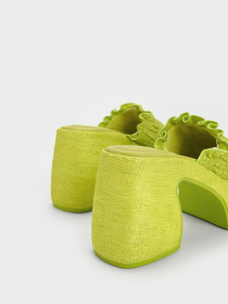 Nuala Ruched Platform Mules, , hi-res