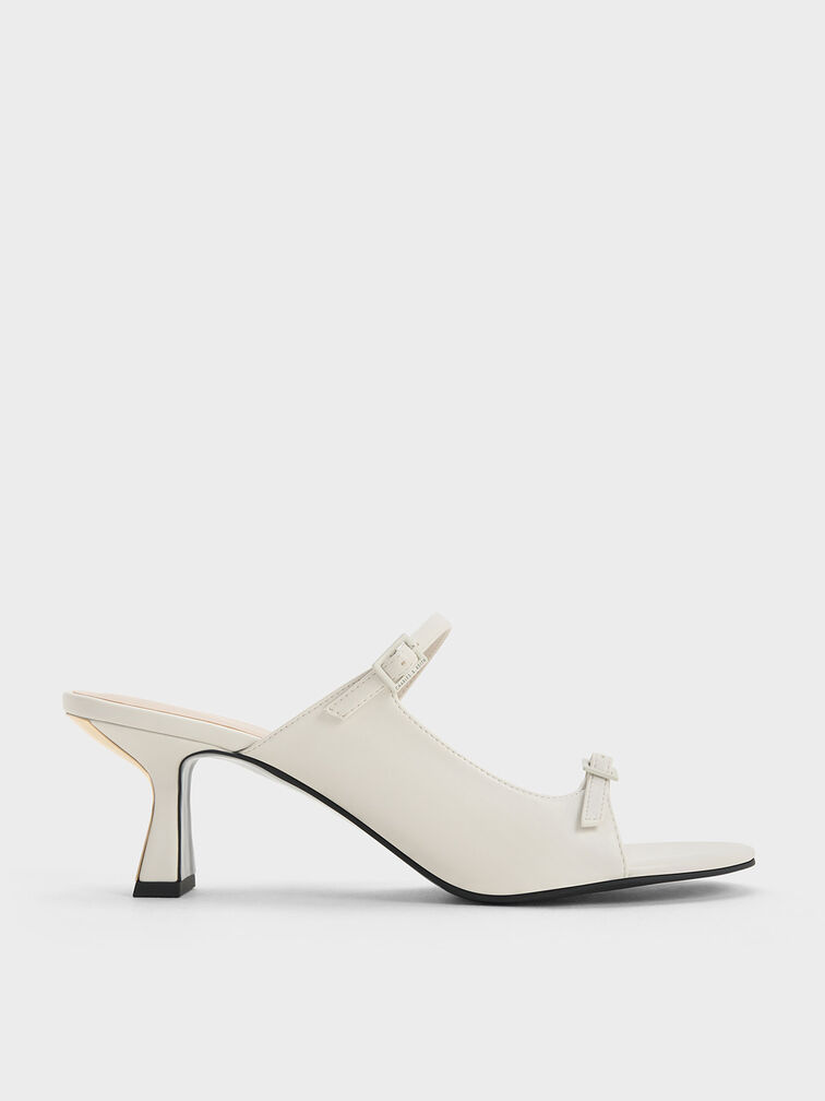 Double Strap Heeled Mules, , hi-res