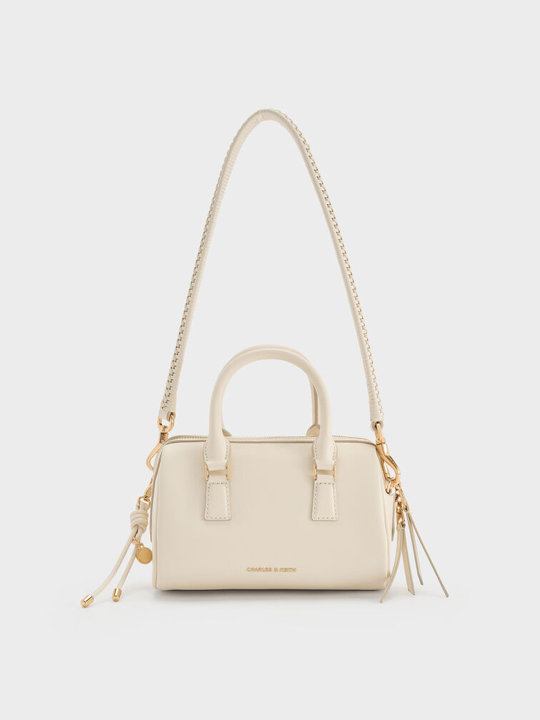 กระเป๋าโบว์ลิ่งรุ่น Everleigh, สีครีม, hi-res