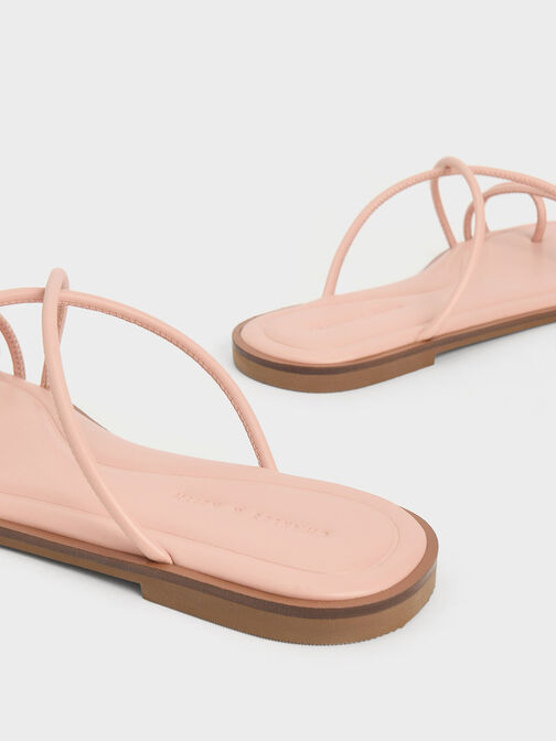 Meadow Strappy Toe-Ring Sandals, สีนู้ด, hi-res