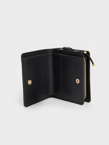 Everleigh Zip-Around Small Wallet, Black, hi-res