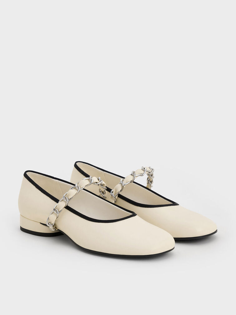 Braided-Strap Mary Janes, Chalk, hi-res