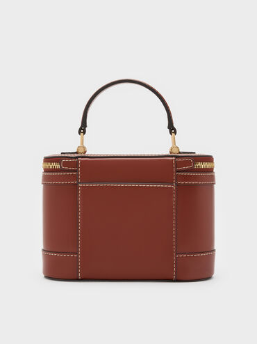 Enola Top Handle Vanity Bag, Brick, hi-res