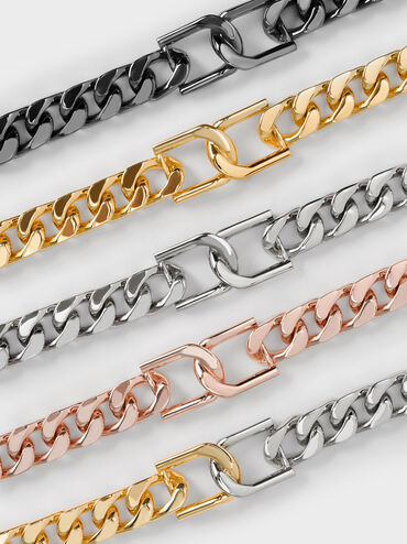 Gabine Chain-Link Bracelet, สีทอง, hi-res