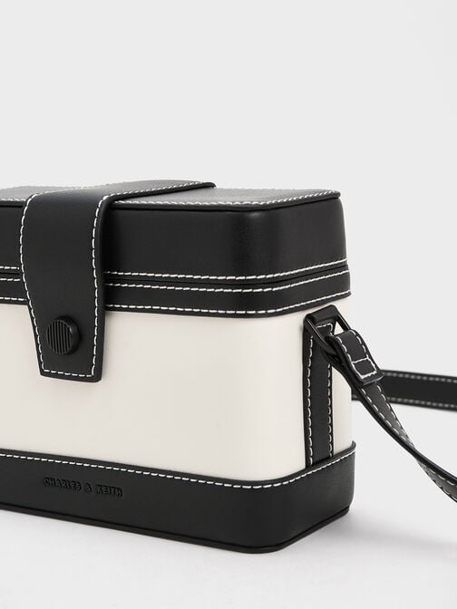 Bronte Contrast-Trim Boxy Crossbody Bag, Multi, hi-res