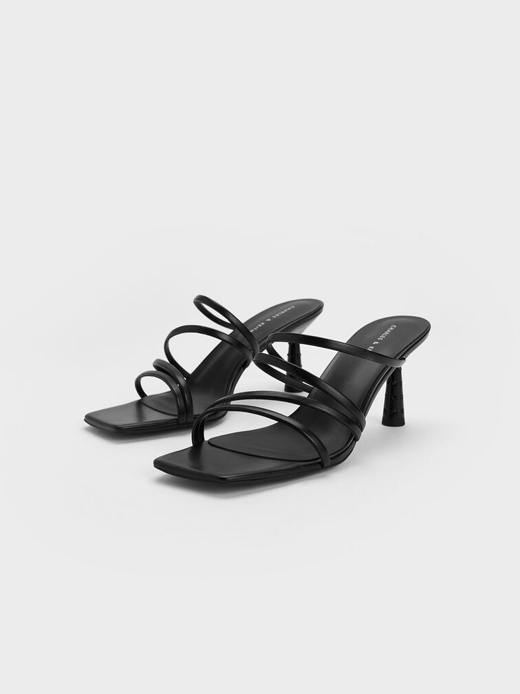 Embellished Cone Heel Sandals, , hi-res