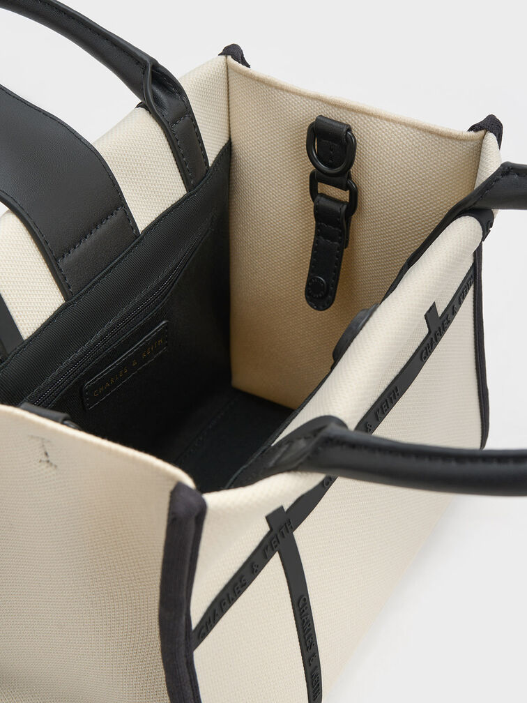 Avenue Contrast-Trim Tote Bag, , hi-res
