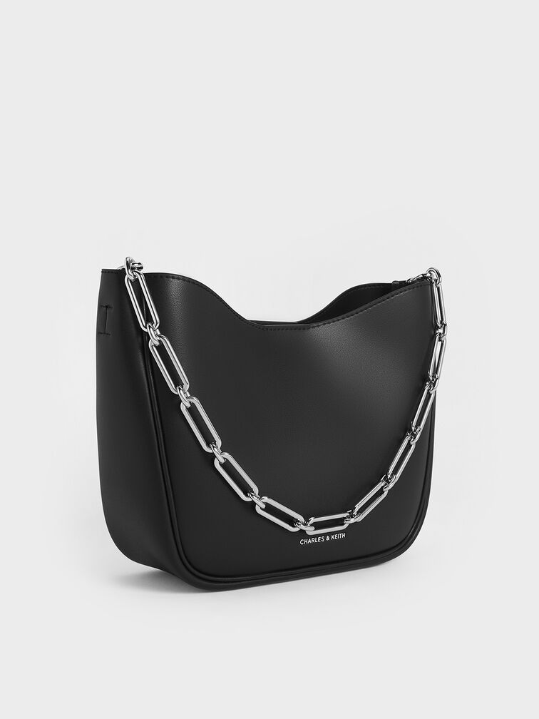 Robyn Chain-Handle Bag, Noir, hi-res