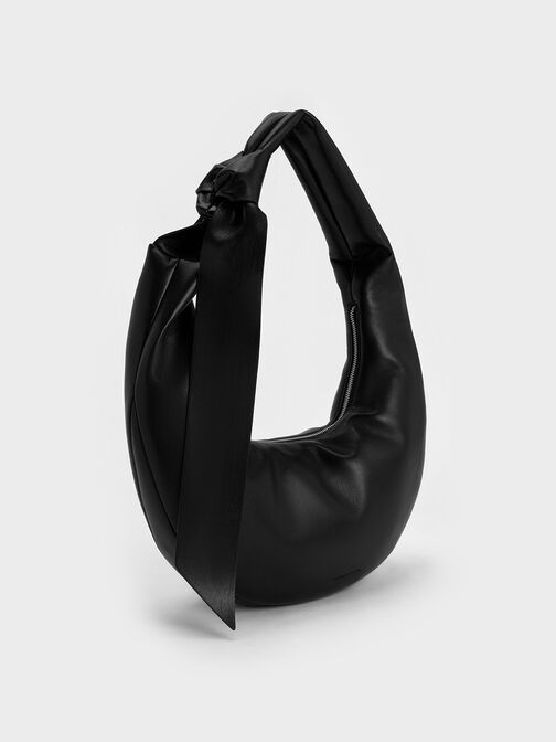 Toni Knotted Curved Hobo Bag, , hi-res