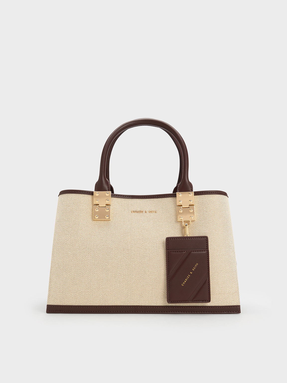 Charles and keith double top handle structured bag store