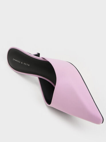 Flare Heel Mules, สีไลแลค, hi-res