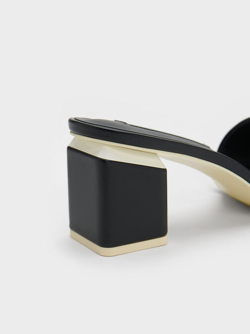 Square Block Heel Mules, , hi-res