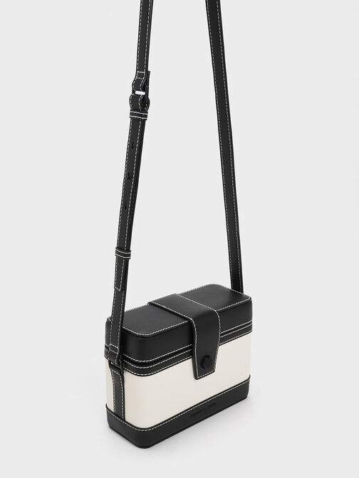 Bronte Contrast-Trim Boxy Crossbody Bag, , hi-res