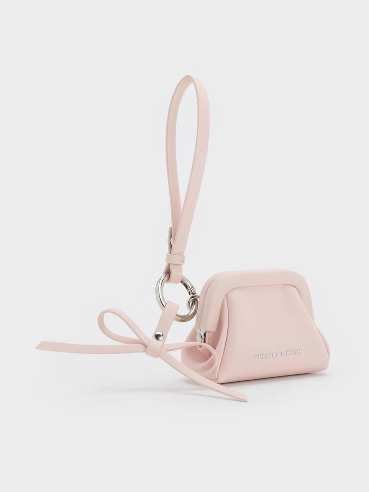 Bow Micro Bag Charm, Soft Pink, hi-res