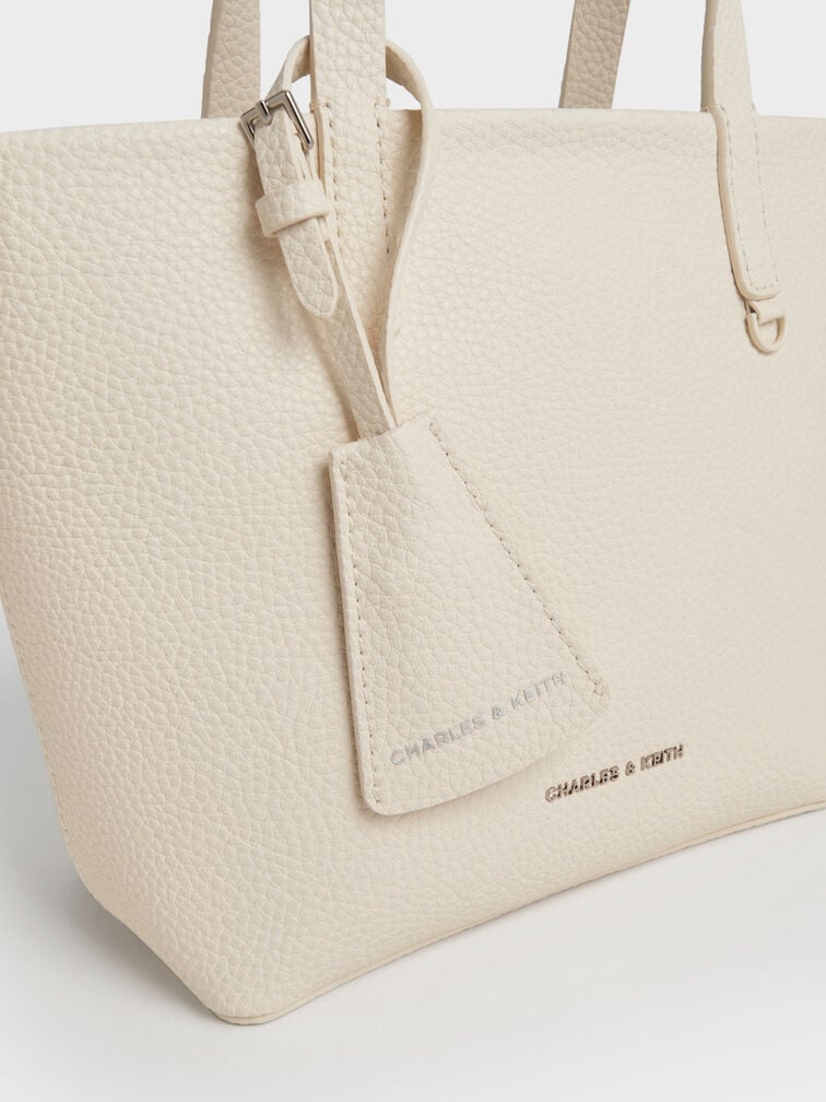 กระเป๋าโท้ทขนาดมินิรุ่น Beryl, สีครีม, hi-res