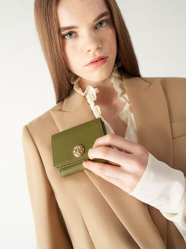 กระเป๋าสตางค์ใบเล็กรุ่น Blair, สีอะโวคาโด, hi-res