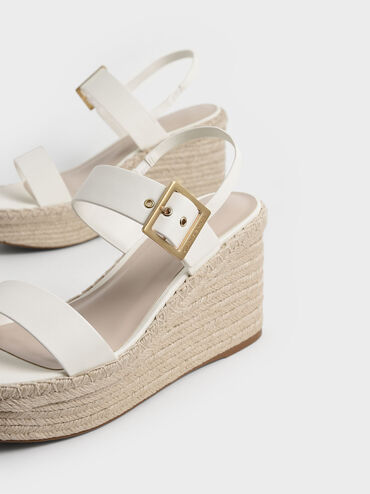 Buckled Espadrille Wedges, , hi-res