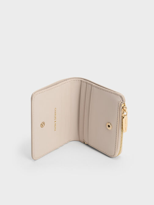 Keely Top Zip Small Wallet, Oat, hi-res