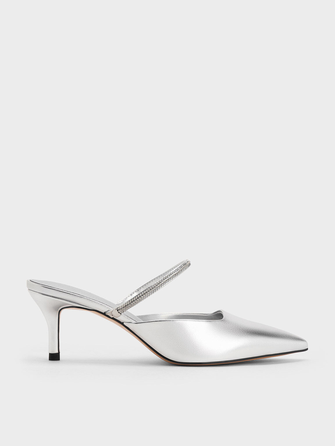 Grey mule top shoes