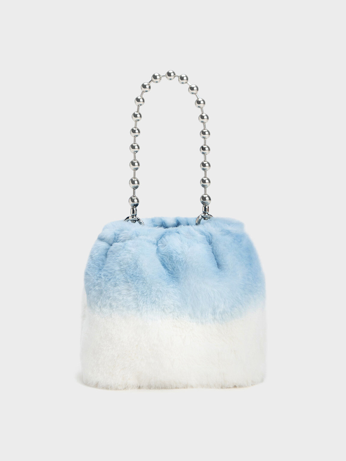 Topshop blue shop fur bag