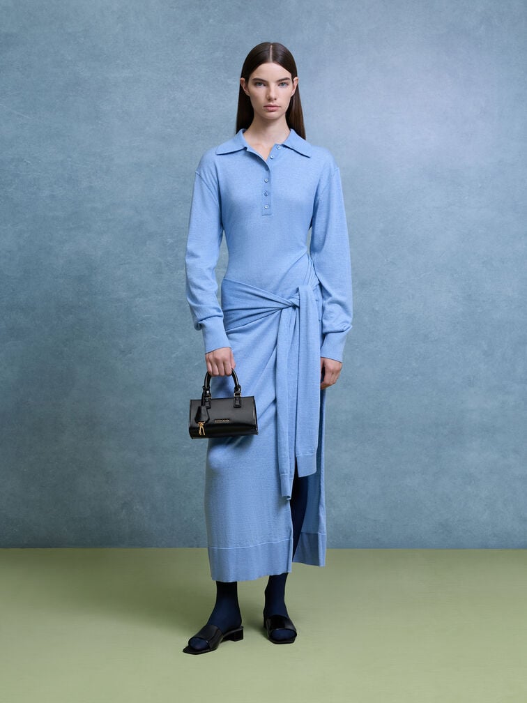 กระเป๋าโท้ทขนาดเล็กรุ่น Kerry, สีดำ, hi-res