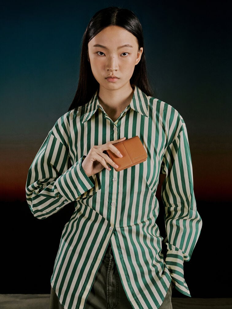 กระเป๋าสตางค์ใบเล็กรุ่น Simone, สีรัสเซ็ตบราวน์, hi-res