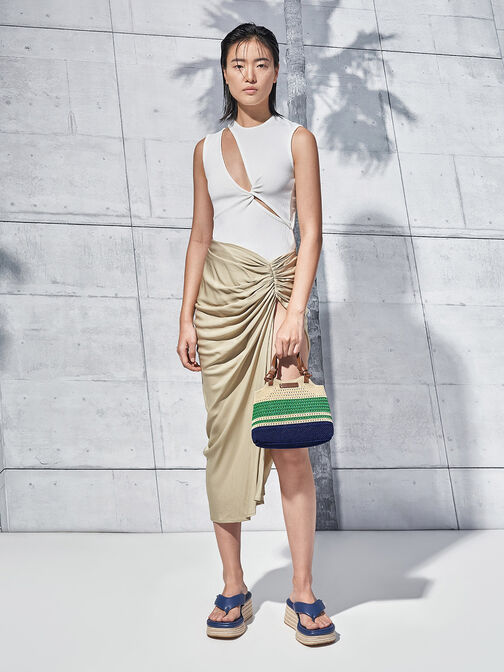 Ida Striped Knotted Handle Tote Bag, Multi, hi-res