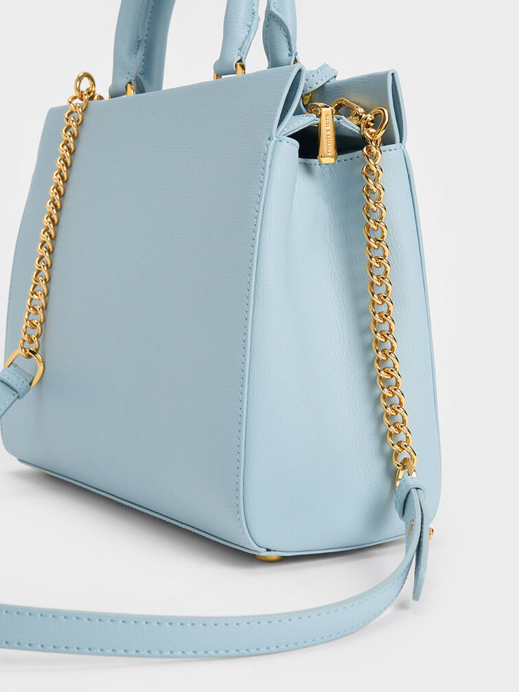 Mirabelle Structured Handbag, Blue, hi-res