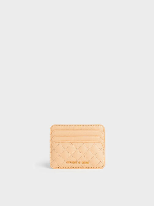 Quilted Card Holder, Yellow, hi-res