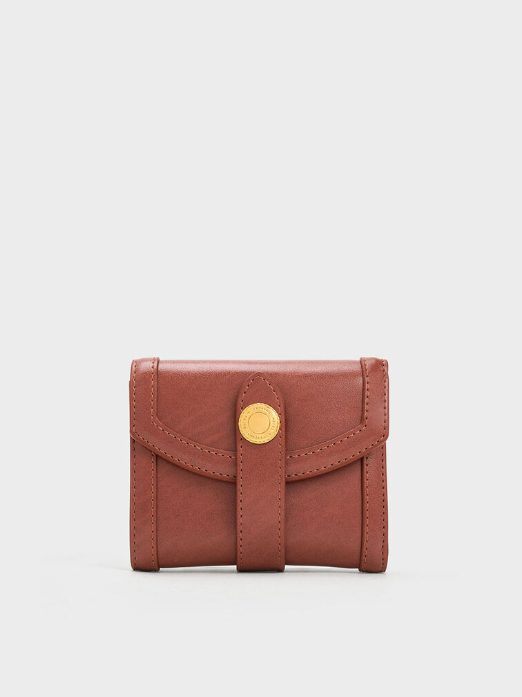 Este Belted Small Wallet, สีมอคค่า, hi-res