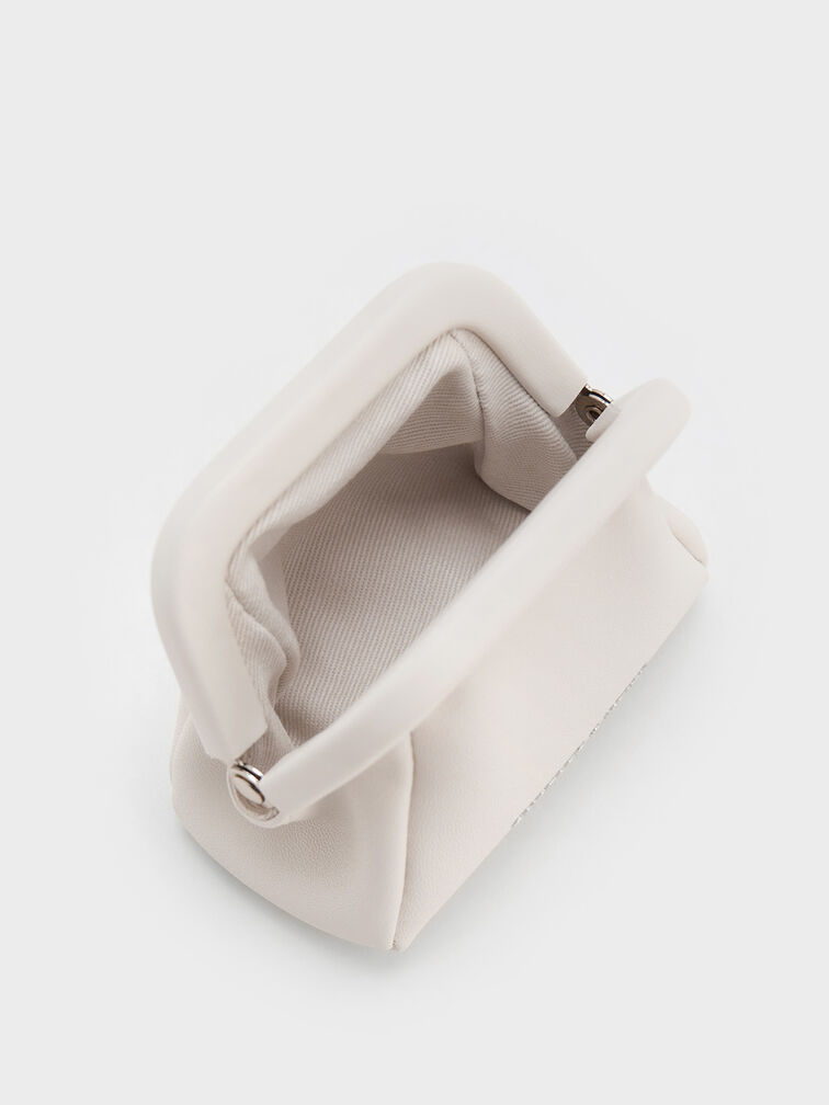 Bow Micro Bag Charm, Meringue White, hi-res