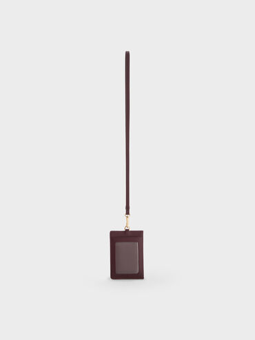 Twilia Side-Zip Card Holder, Wineberry Red, hi-res