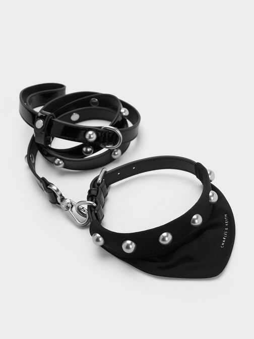 Metallic Bead-Embellished Pet Collar, , hi-res
