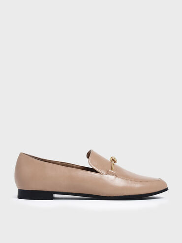 Metallic Knot Accent Loafers, , hi-res