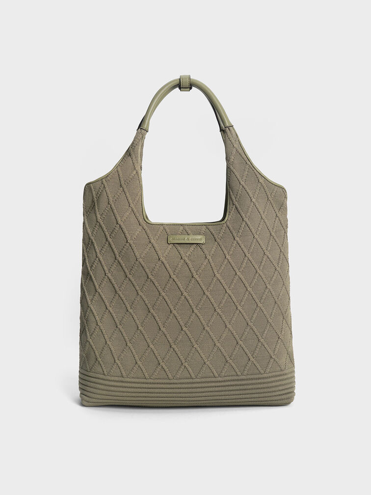 Willa Knitted Tote Bag, , hi-res